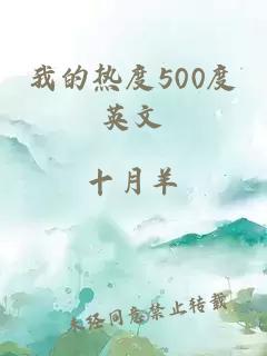 我的热度500度英文